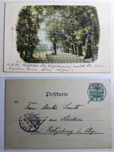 AK Kiel Düsternbrook 1902 gebraucht #PA915