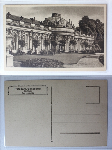 AK Potsdam Sanssouci Schloss Gartenseite ungebraucht #PA734