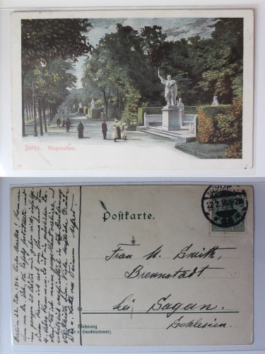AK Berlin Siegesallee 1916 gebraucht #PA740