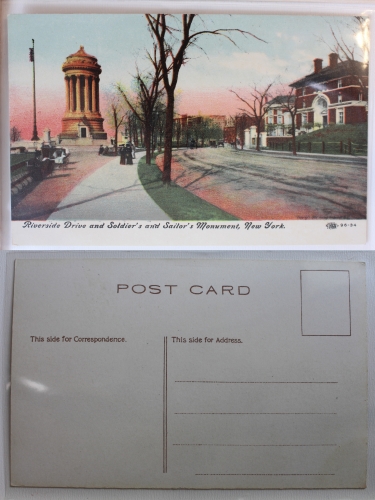AK New York Riverside Drive a. Soldier`s a. Sailor`s Monument ungebraucht #PA794