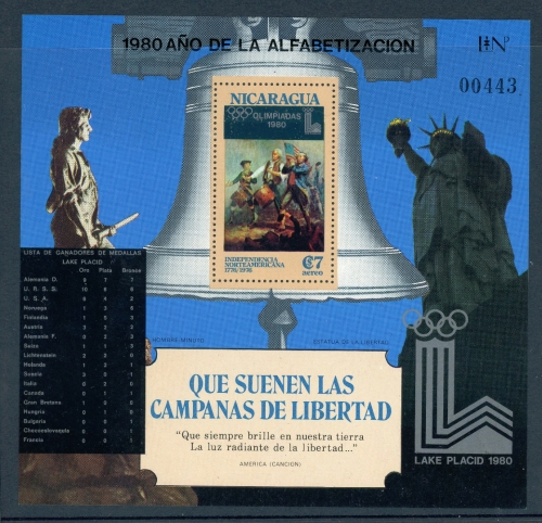 Nicaragua Block 119 postfrisch