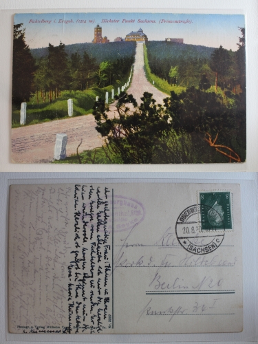 AK Fichtelberg Höchster Punkt Sachsens (Prinzenstraße) 1930 gebraucht #PA985