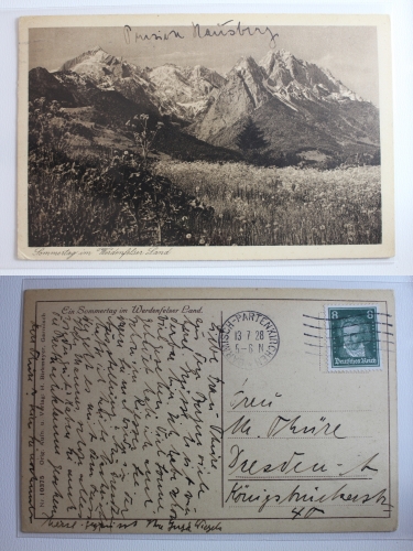 AK Werdenfelser Land Ein Sommertag im Werdenfelser Land 1928 gebraucht #PB037