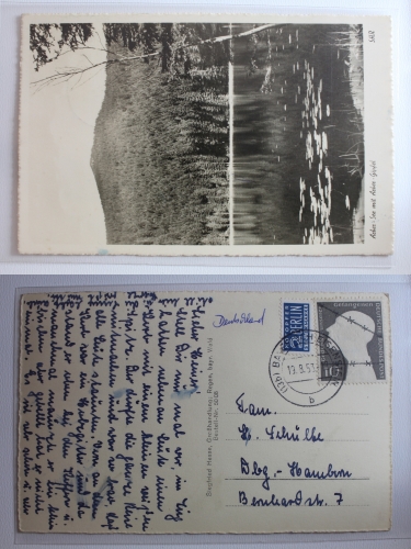 AK Arber - See mit Aber-Gipfel 1953 gebraucht #PB041