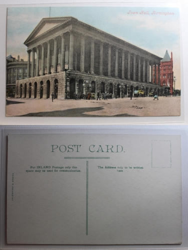 AK Birmingham Town Hall ungebraucht #PB167