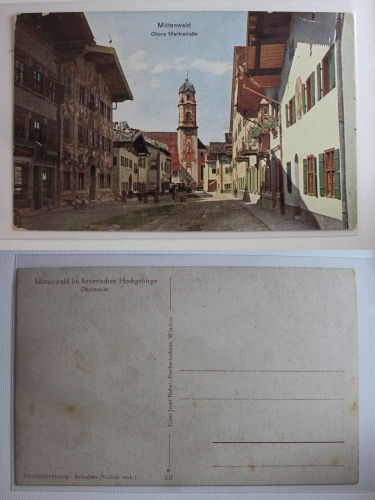 AK Mittenwald Obere Marktstraße ungebraucht #PA960