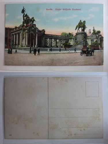 AK Berlin Kaiser Wilhelm Denkmal ungebraucht #PA974