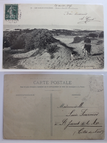 AK Les Sables-d’Olonne Dunes et Rochers de la Chaume 1907 gebraucht #PB201