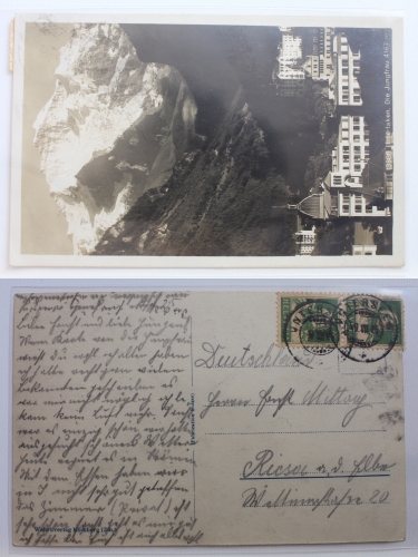 AK Interlaken Die Jungfrau 4167 m 1925 gebraucht #PB216