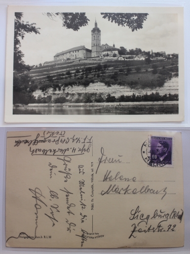 AK Mělník Schloss Mělník 1943 gebraucht #PB227