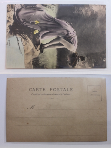 AK Paris Mädchen am Fluss Fotograf Charles Reutlinger ungebraucht #PB255