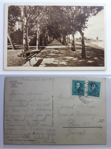 AK Siòfok Allee 1935 gebraucht #PB304