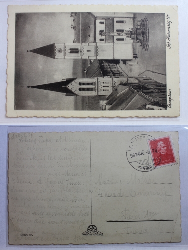 AK Veszprém Szt. Háromság tén 1937 gebraucht #PB357