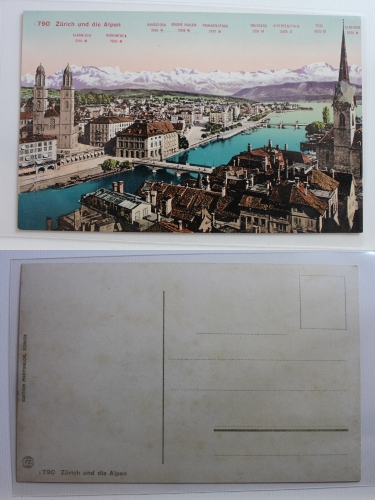 AK Zürich und die Alpen ungebraucht #PB365