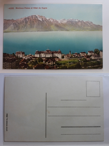 AK Montreux Montreux-Palace et Hôtel du Cygne ungebraucht #PB378
