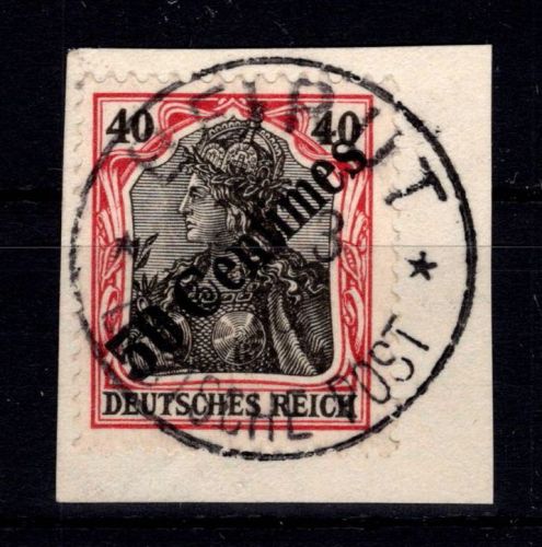 Deutsche APA Türkei 51 gestempelt auf Briefstück mit Vollstempel #DHD77