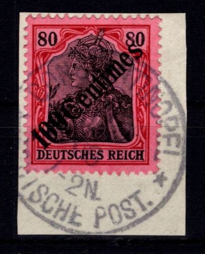 Deutsche APA Türkei 52 gestempelt auf Briefstück mit Vollstempel #DHD78