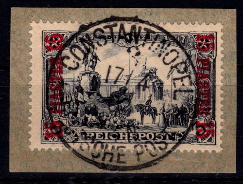 Deutsche APA Türkei 22 gestempelt auf Briefstück mit Vollstempel #DHD84