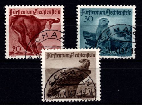 Liechtenstein 253-255 gestempelt #DHE71