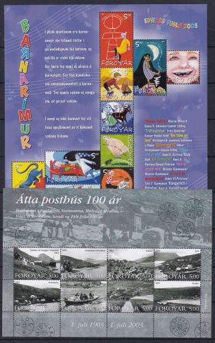 Färöer 436-472 postfrisch Jahrgang 2003 komplett inkl. Block #DHM14