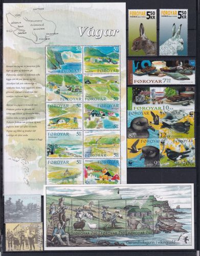 Färöer 513-546 postfrisch Jahrgang 2005 komplett inkl. Block #DHM16