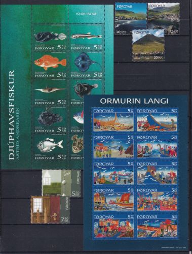 Färöer 547-585 postfrisch Jahrgang 2006 komplett inkl. Block #DHM17
