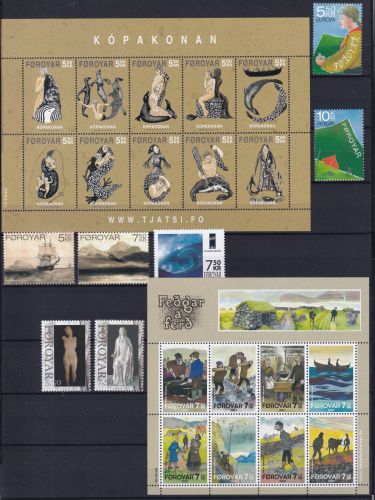Färöer 586-625 postfrisch Jahrgang 2007 komplett inkl. Block #DHM18