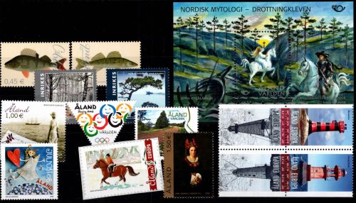 Finnland Alandinseln 289-303 postfrisch Jahrgang 2008 kompl. m. SK&Block. #DHM48