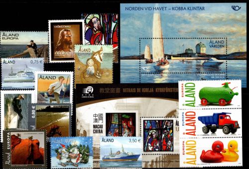 Finnland Alandinseln 321-336 postfrisch Jahrgang 2010 komplett m. Block. #DHM50
