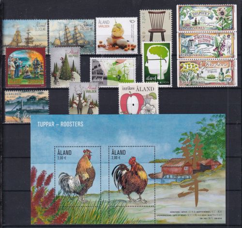 Finnland Alandinseln 418-433 postfrisch Jahrgang 2016 komplett m. Block. #DHM56