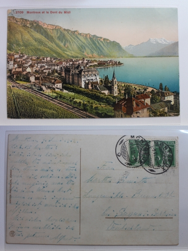 AK Montreux et la Dent du Midi 1912 gebraucht #PB430