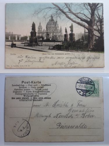 AK Berlin Neuer Dom vom Schinkelplatz gesehen 1905 gebraucht #PB440