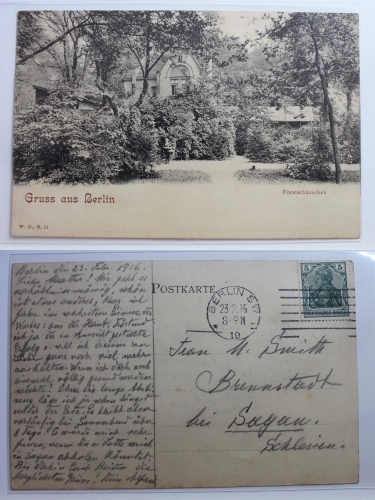 AK Berlin Försterhäuschen 1916 gebraucht #PB481