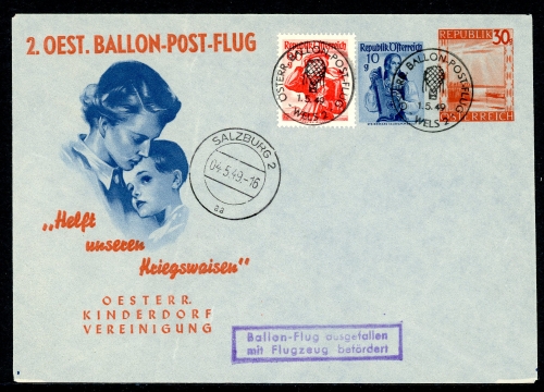 Österreich Kinderdorf-Ballonpost
