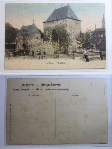 AK Aachen Ponttor (Nordtor d. ehemaligen äußeren Stadtmauer) ungebraucht #PB555