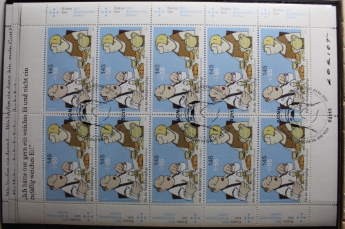 BRD 2836-2839 gestempelt als Kleinbogen Bundesrepublik Deutschland Loriot #RR989