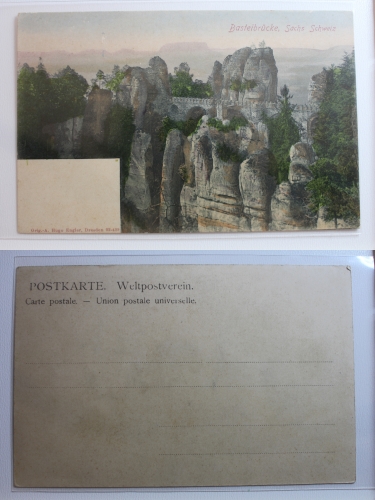 AK Sächs. Schweiz Basteibrücke ungebraucht #PB656