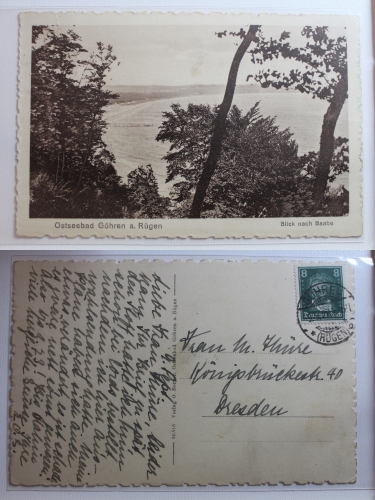 AK Ostseebad Göhren auf Rügen Blick nach Baabe gebraucht #PB686