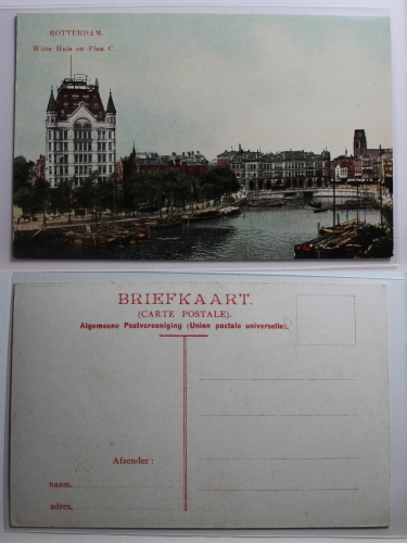 AK Rotterdam Witte Huis en Plan C ungebraucht #PB699