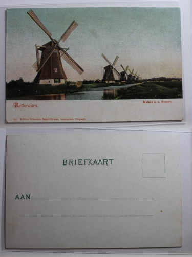 AK Rotterdam Molens a. d. Boezem ungebraucht #PB701