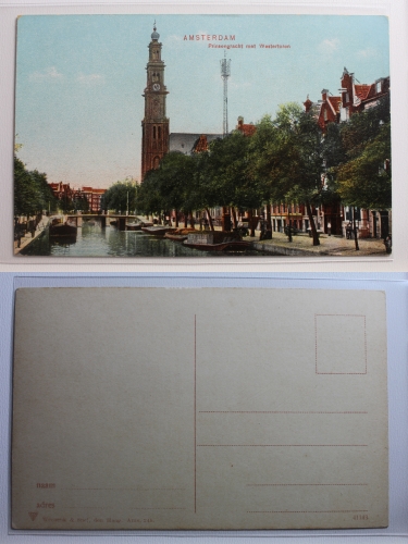 AK Amsterdam Prinsengracht met Westertoren ungebraucht #PB750