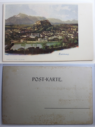 AK Salzburg Stadtansicht Künstlerkarte ungebraucht #PB771