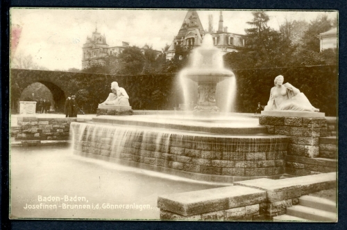 AK Baden-Baden Josefinen-Brunnen 1925 gebraucht #IU946