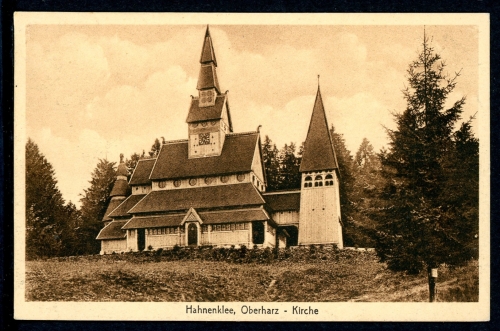 AK Hahnenklee, Goslar Gustav-Adolf-Stabkirche 1926 gebraucht #IU954
