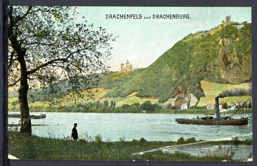 AK Drachenfels Drachenfels, Drachenburg, Dampfschiff um 1910 gebraucht #IN722