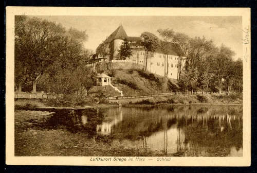 AK Stiege LK Harz Jagdschloß 1923 gebraucht #IN733