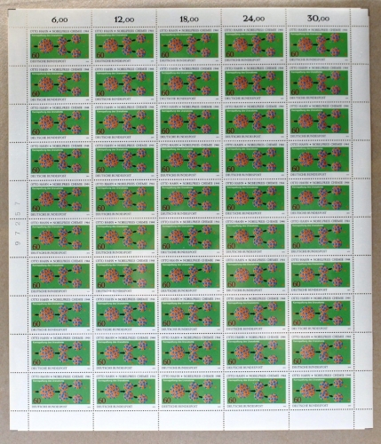 Bund 50er Bogen 1020 postfrisch Bogenzählnummer #JZ216