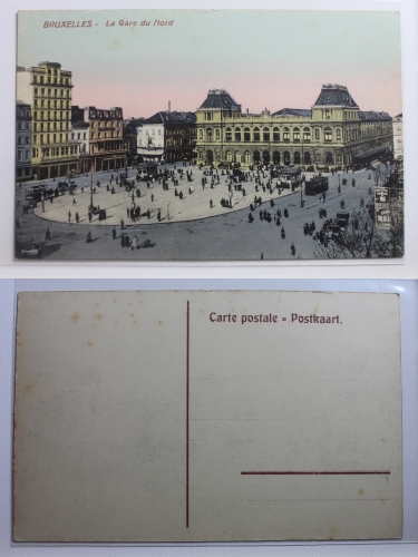 AK Brüssel La Gare du Nord ungebraucht #PB886