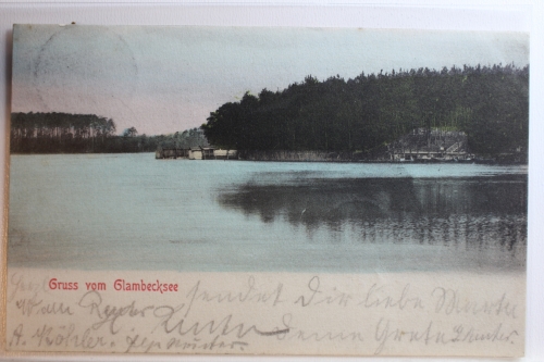 AK Glambecksee Grusskarte 1905 gebraucht #PD021