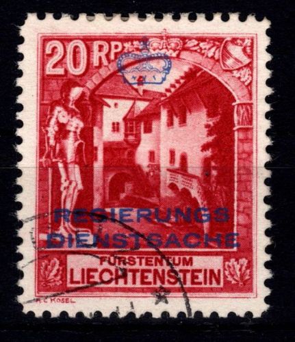 Liechtenstein Dienstmarken 3 A gestempelt gezähnt 10 1/2 #DHF05